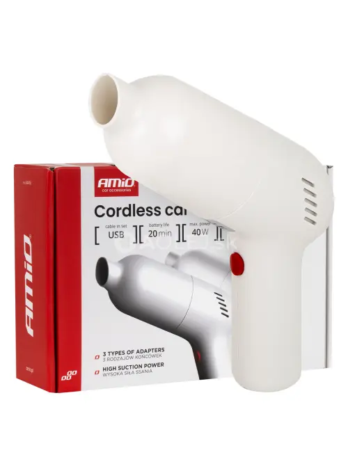 Bezdr&ocirc;tov&yacute; vys&aacute;vač do auta 40W 4,5kPa USB-C VC-07 HEPA AMiO-04415