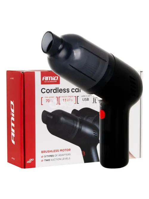 Bezdr&ocirc;tov&yacute; vys&aacute;vač do auta 70W 11kPa USB-C VC-08 HEPA AMiO-04416