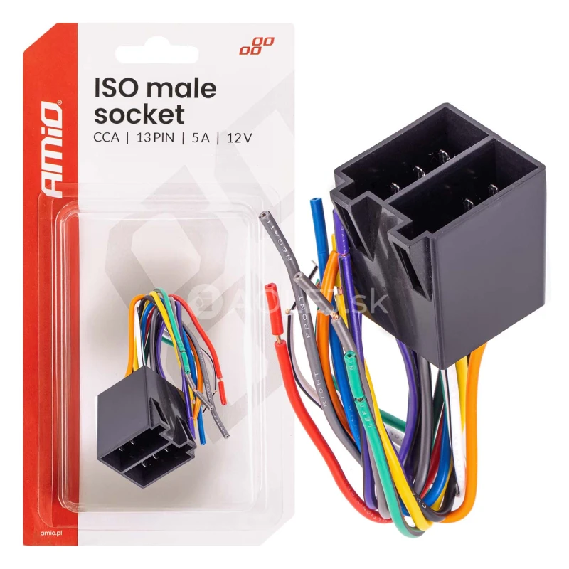 Integrovan&yacute; konektor samec ISO CCA 13PIN 5A 12V AMiO-04445