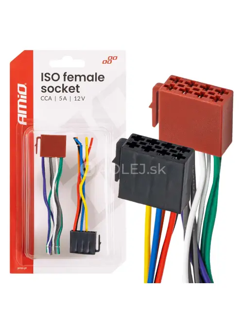 Konektor ISO samica CCA 5A 12V AMiO-04444