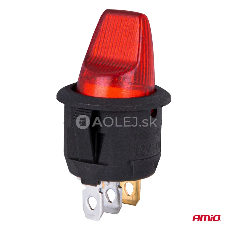 Prep&iacute;nač s červen&yacute;m podsvieten&iacute;m 20A 12V AMiO-04438