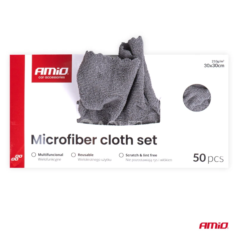 Sada utierok z mikrovl&aacute;kna 50ks 210gsm 30x30cm AMiO-04492