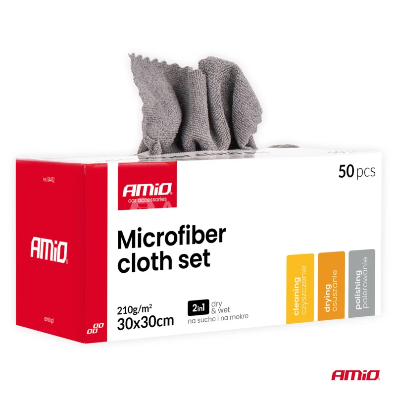 Sada utierok z mikrovl&aacute;kna 50ks 210gsm 30x30cm AMiO-04492