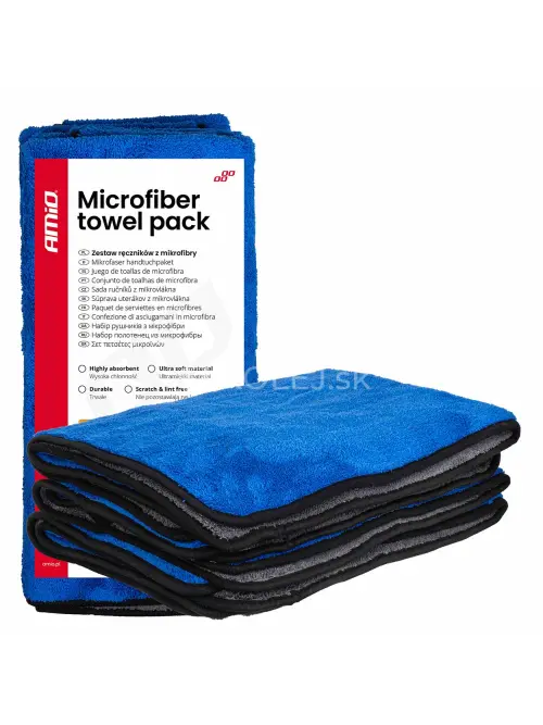 Sada utierok z mikrovl&aacute;kna 800gsm 60x90cm 3ks AMiO-04487