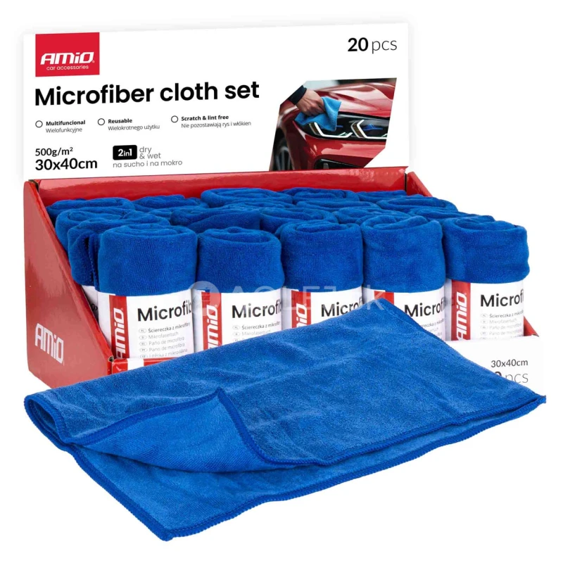 Sada utierok z mikrovl&aacute;kna 20ks 500gsm 30x40cm AMiO-04490