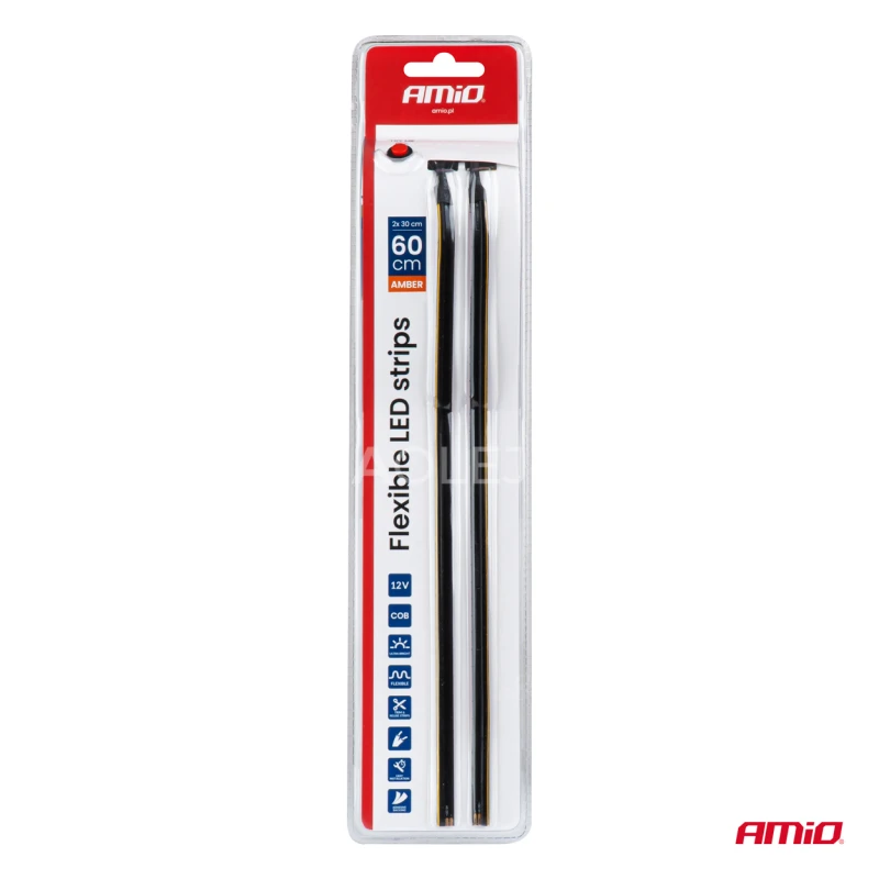 LED p&aacute;siky COB do auta - bočn&eacute; jant&aacute;rov&aacute; 2x30cm 12V AMiO-04574