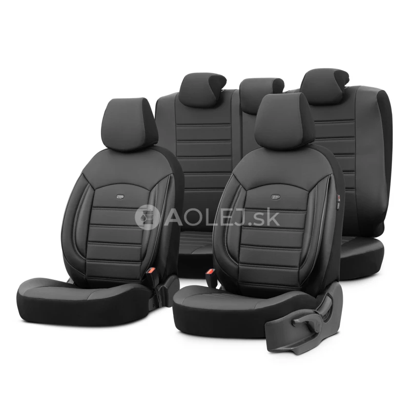 Sada autopoťahov OTOM INSPIRE 3501 BLACK ECO-LEATHER 3-ZIP