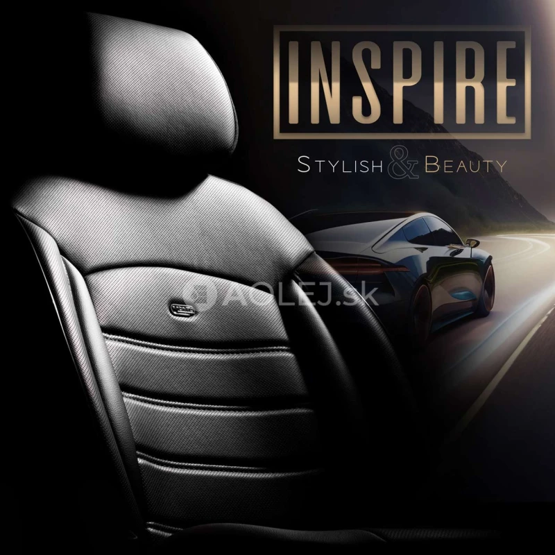 Sada autopoťahov OTOM INSPIRE 3501 BLACK ECO-LEATHER 3-ZIP