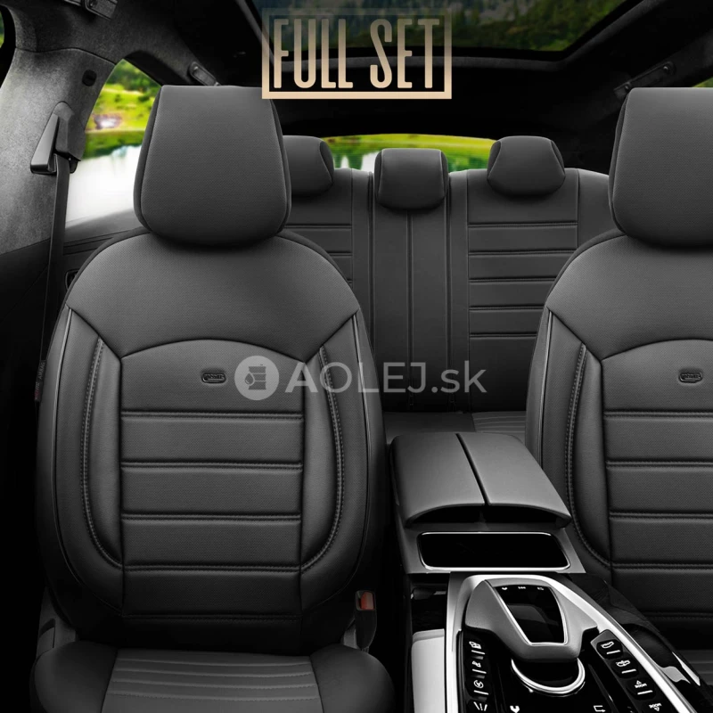 Sada autopoťahov OTOM INSPIRE 3501 BLACK ECO-LEATHER 3-ZIP