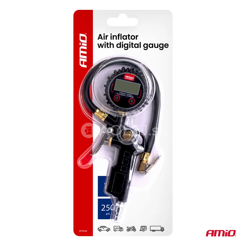 Nafukovacia pi&scaron;toľ s manometrom 17 bar AMiO-04466