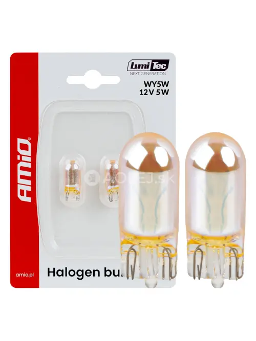 Halog&eacute;nov&eacute; žiarovky WY5W 12V5W LumiTec AMBER CHROME 2ks AMiO-04626