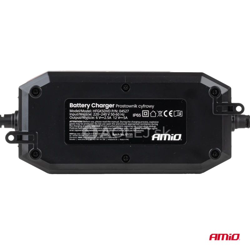 Nab&iacute;jačka digit&aacute;lna AGM GEL STD LiFePo4 MAX 5A 6/12V PRO AMiO-04527