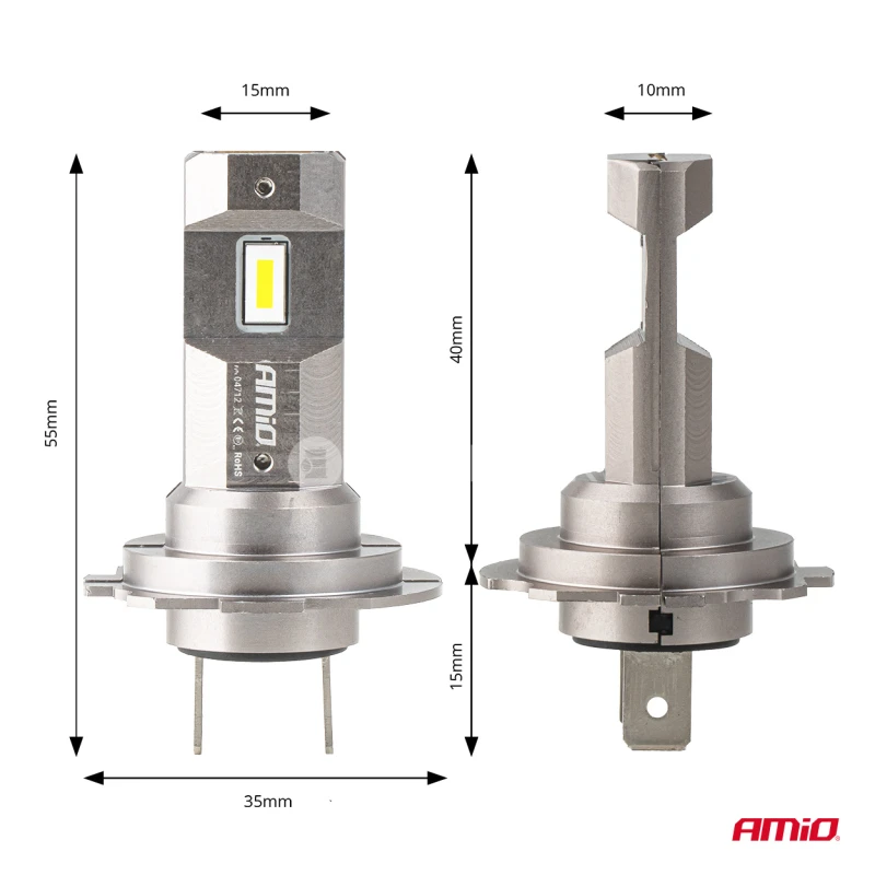 LED žiarovky hlavn&eacute;ho svietenia S&eacute;ria H25 CANBUS H7 H18 12V 30W AMIO-04712