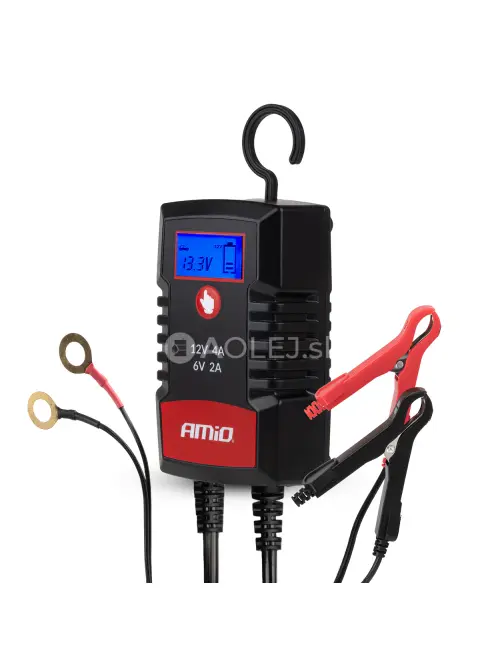 Nab&iacute;jačka digit&aacute;lna AGM GEL STD LiFePo4 MAX 4A 6/12V PRO HOOK AMiO-04531