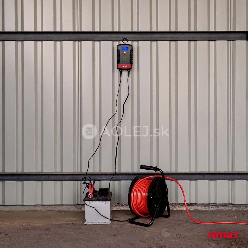 Nab&iacute;jačka digit&aacute;lna AGM GEL STD LiFePo4 MAX 4A 6/12V PRO HOOK AMiO-04531