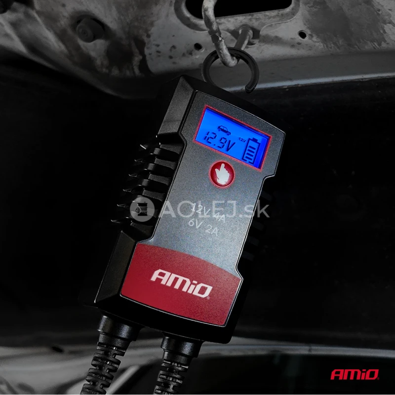 Nab&iacute;jačka digit&aacute;lna AGM GEL STD LiFePo4 MAX 4A 6/12V PRO HOOK AMiO-04531