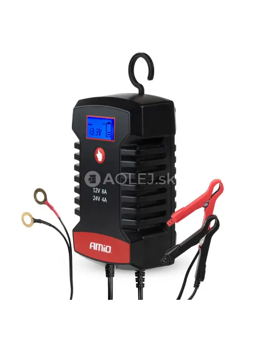 Nab&iacute;jačka digit&aacute;lna AGM GEL STD LiFePo4 MAX 8A 12/24V PRO HOOK AMiO-04533