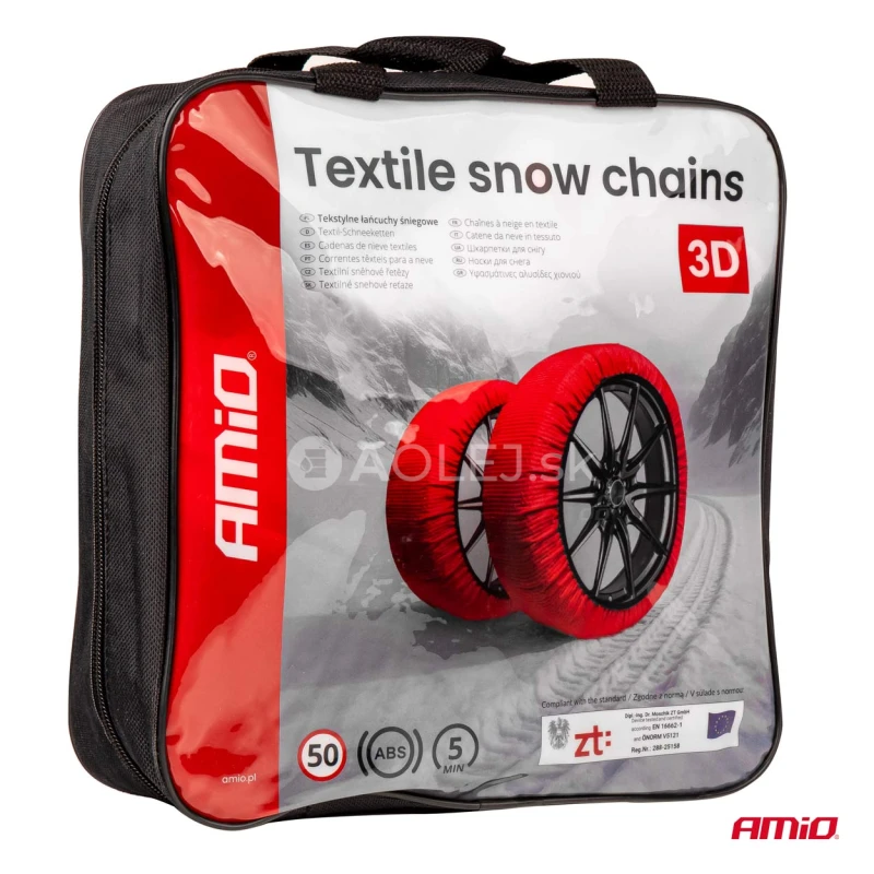 Textiln&eacute; snehov&eacute; reťaze 3D S EN16662-1 &Ouml;norm V5121 2 ks AMIO-04507