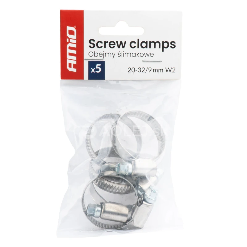 Spona na hadicu 5 ks 20&ndash;32 mm/9 mm W2 AMiO-04583