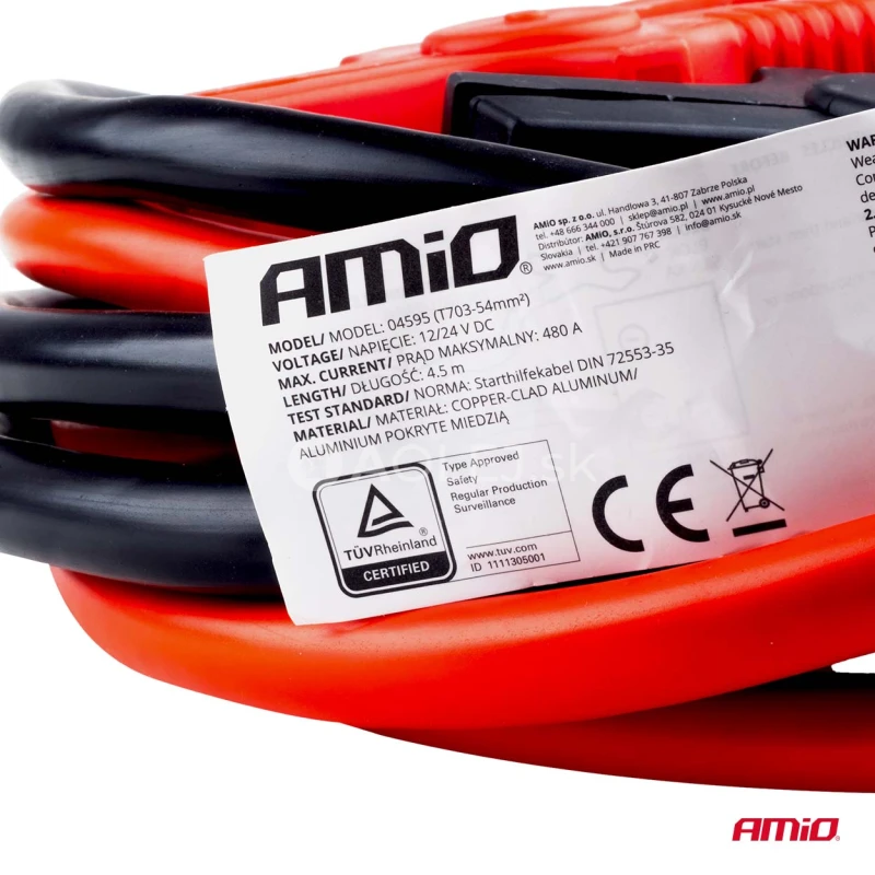&Scaron;tartovacie k&aacute;ble 480A 4.5m T&Uuml;V AMiO-04595