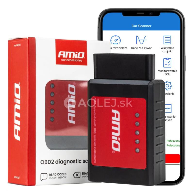 Diagnostick&yacute; skener OBD2 AMiO-04733