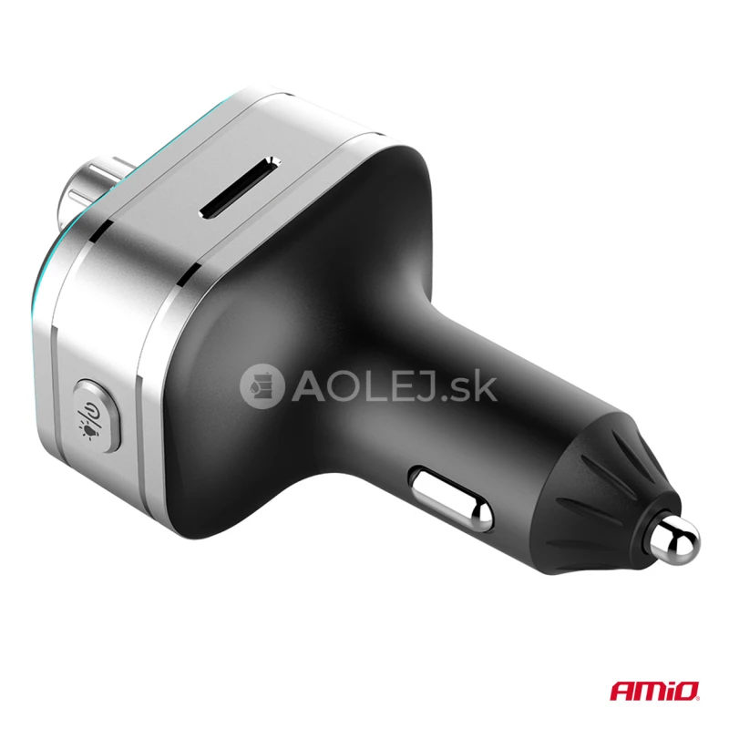FM transmitter 1&times;USB-C microSD 12V 24V AMiO-04652