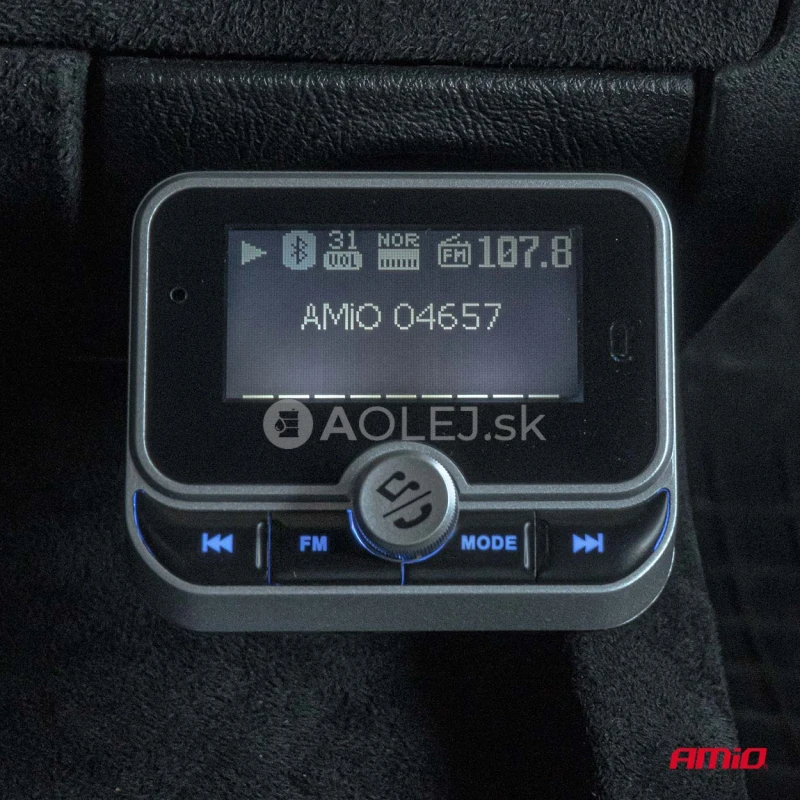 FM transmitter 2&times;USB-A 12/24V AMiO-04657