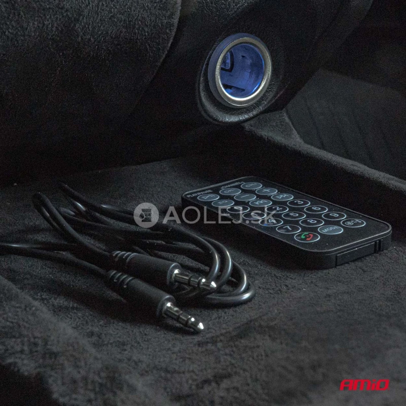FM transmitter 2&times;USB-A 12/24V AMiO-04657