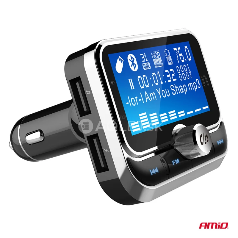 FM transmitter 2&times;USB-A 12/24V AMiO-04657