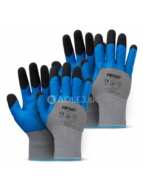 Ochrann&eacute; rukavice polyesterov&eacute;, potiahnut&eacute; penou na 3/4 povrchu, veľkosť 9 (2 p&aacute;ry), trieda 3131X &ndash; AMiO-04644