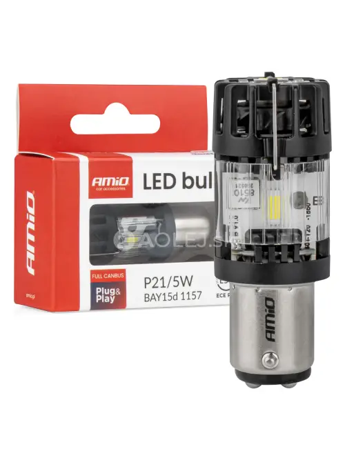 LED žiarovka LumiTec BAY15D P21/5W 12V FULL CANBUS biela 1ks AMiO-04689