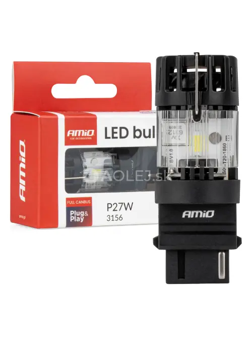 LED žiarovka LumiTec 3156 P27W 12V FULL CANBUS biela 1 ks AMiO-04690