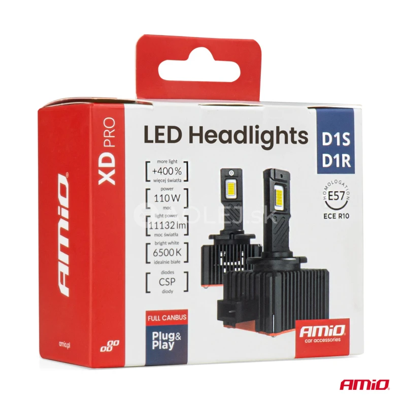 LED žiarovky hlavn&eacute;ho svietenia XD PRO D1S D1R FULL CANBUS AMiO-04679