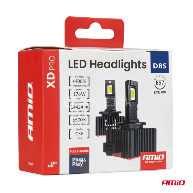 LED žiarovky hlavn&eacute;ho svietenia XD PRO D8S FULL CANBUS AMIO-04684