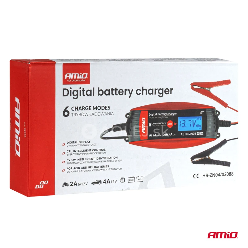 Amio Nab&iacute;jačka auto/moto digit&aacute;lna 6V/12V - 2A/4A