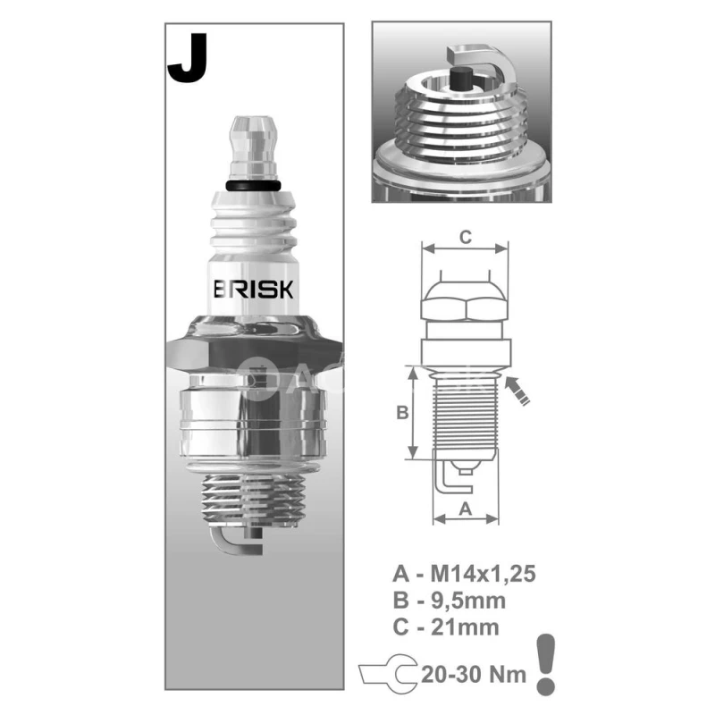 Brisk 3043 Zapaľovacia sviečka JR19
