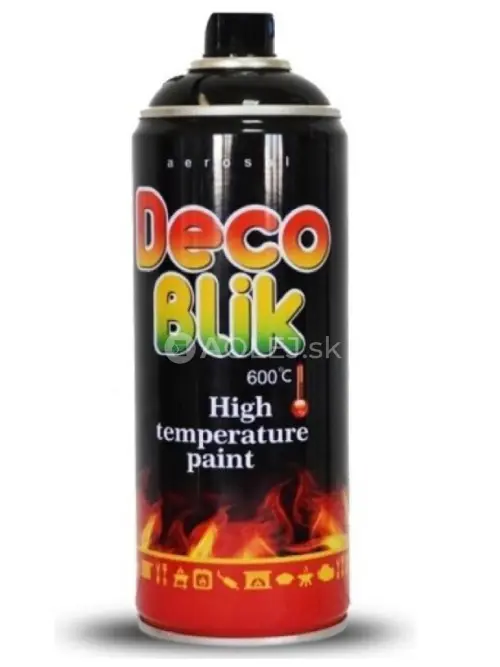 Zollex Deco Blik Farba na vysok&eacute; teploty -  čierna 450ml