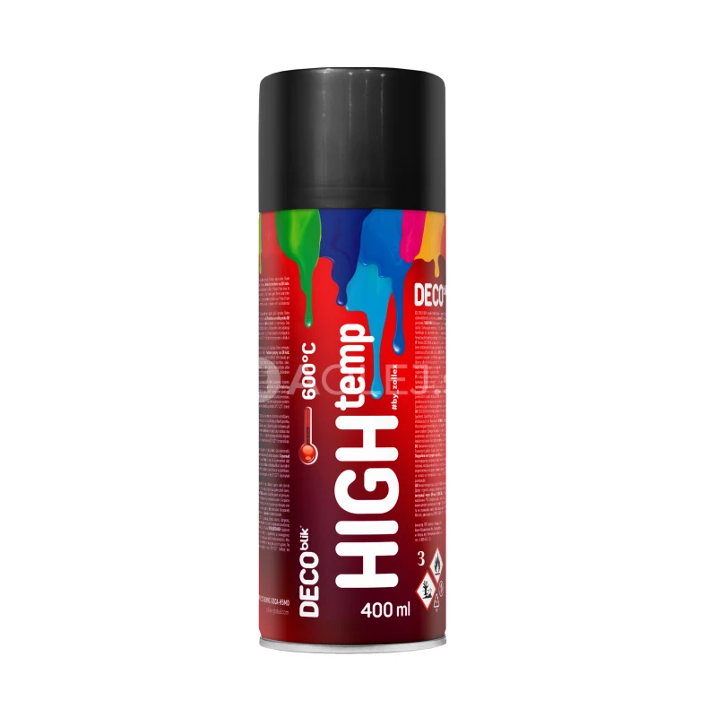 Zollex Deco Blik Farba na vysok&eacute; teploty -  čierna 450ml