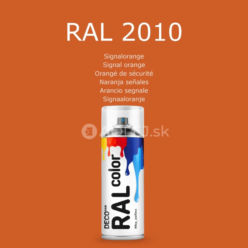 Zollex Deco Blik RAL 2010 Farba v spreji - sign&aacute;lna oranžov&aacute; 400ml