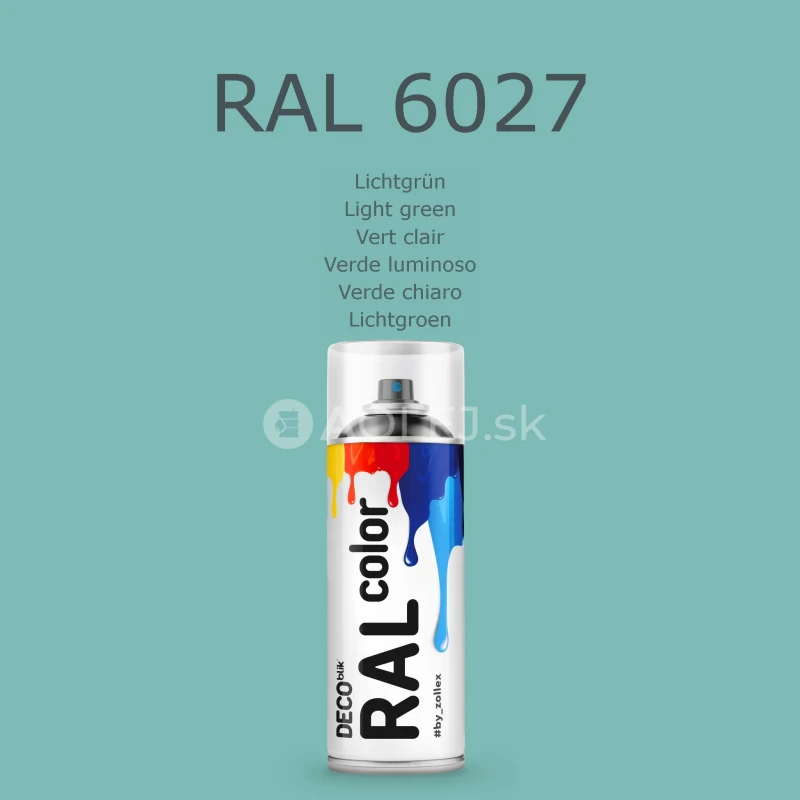 Zollex Deco Blik RAL 6027 Farba v spreji - svetlozelen&aacute; 400ml