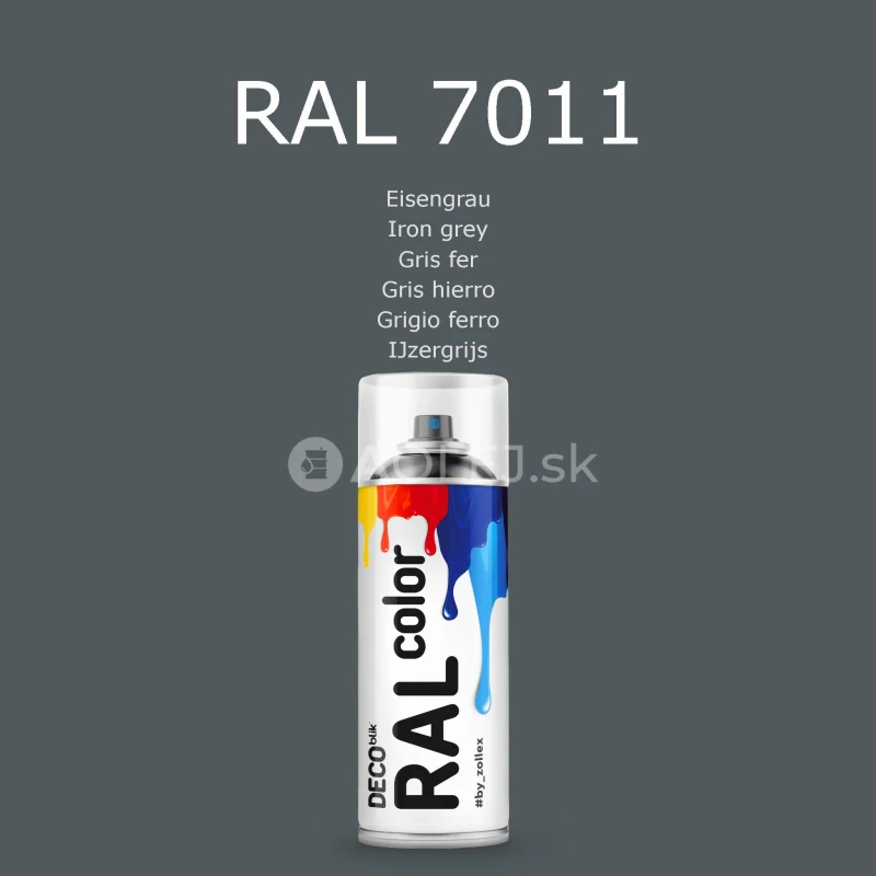 Zollex Deco Blik RAL 7011 Farba v spreji - oceľov&aacute; &scaron;ed&aacute; 400ml
