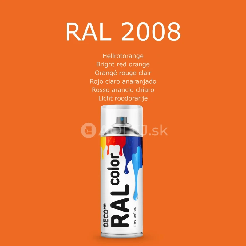 Zollex Deco Blik RAL 2008 Farba v spreji - červenooranžov&aacute; 400ml 