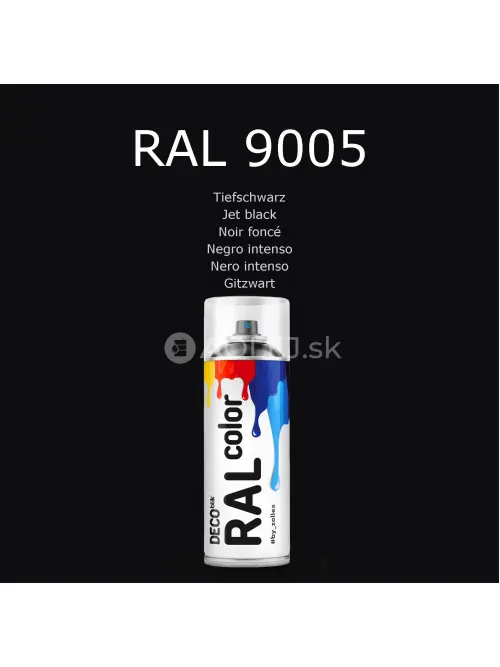 Zollex Deco Blik RAL 9005 Farba v spreji - čierna leskl&aacute; 400ml