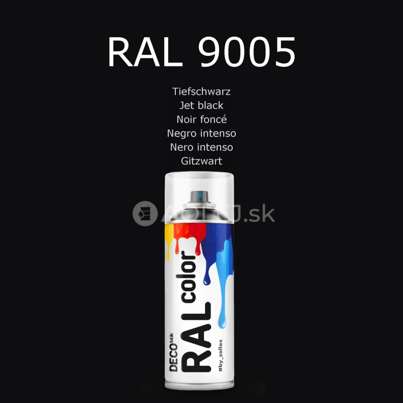 Zollex Deco Blik RAL 9005 Farba v spreji - čierna leskl&aacute; 400ml
