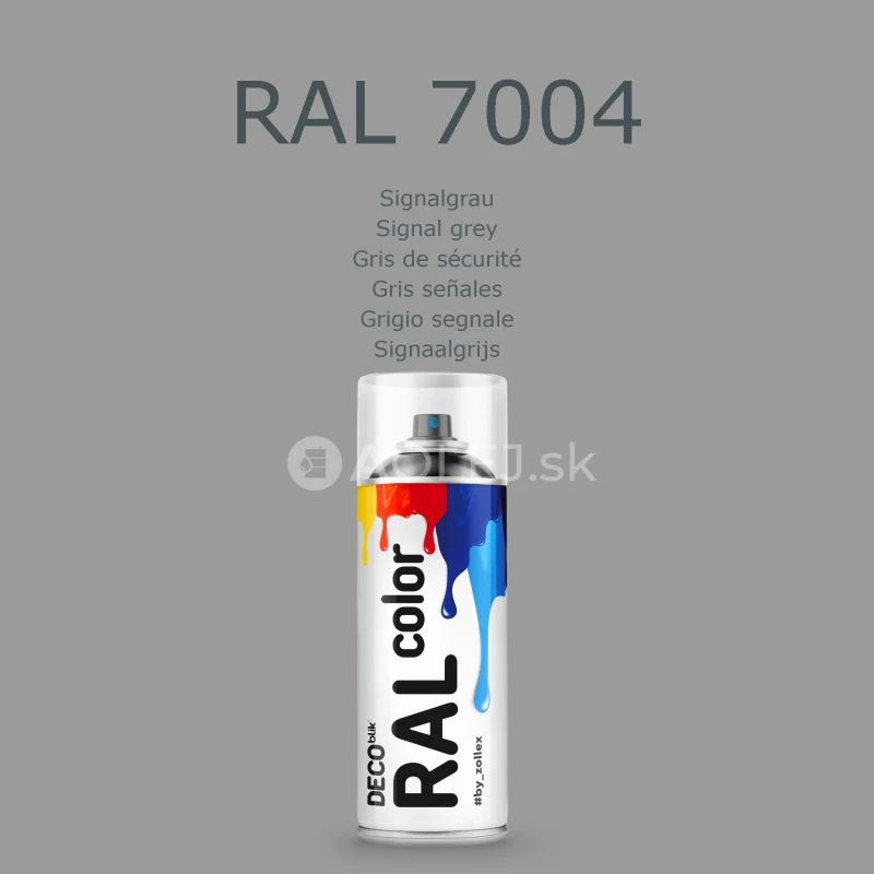 Zollex Deco Blik RAL 7004 Farba v spreji - sign&aacute;lna &scaron;ed&aacute; 400ml