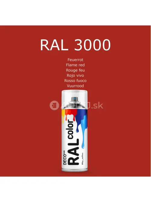Zollex Deco Blik RAL 3000 Farba v spreji - ohniv&aacute; červen&aacute; 400ml
