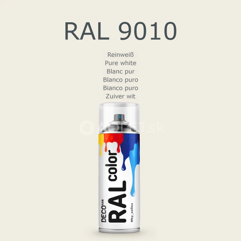 Zollex Deco Blik RAL 9010 Farba v spreji - biela matn&aacute; 400ml