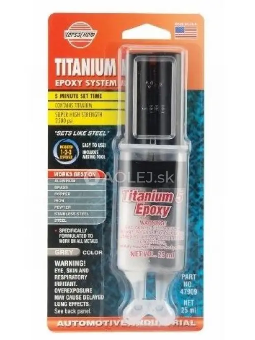 Dvojzložkov&eacute; epoxy lepidlo na kov (s obsahom tit&aacute;nu) 25ml