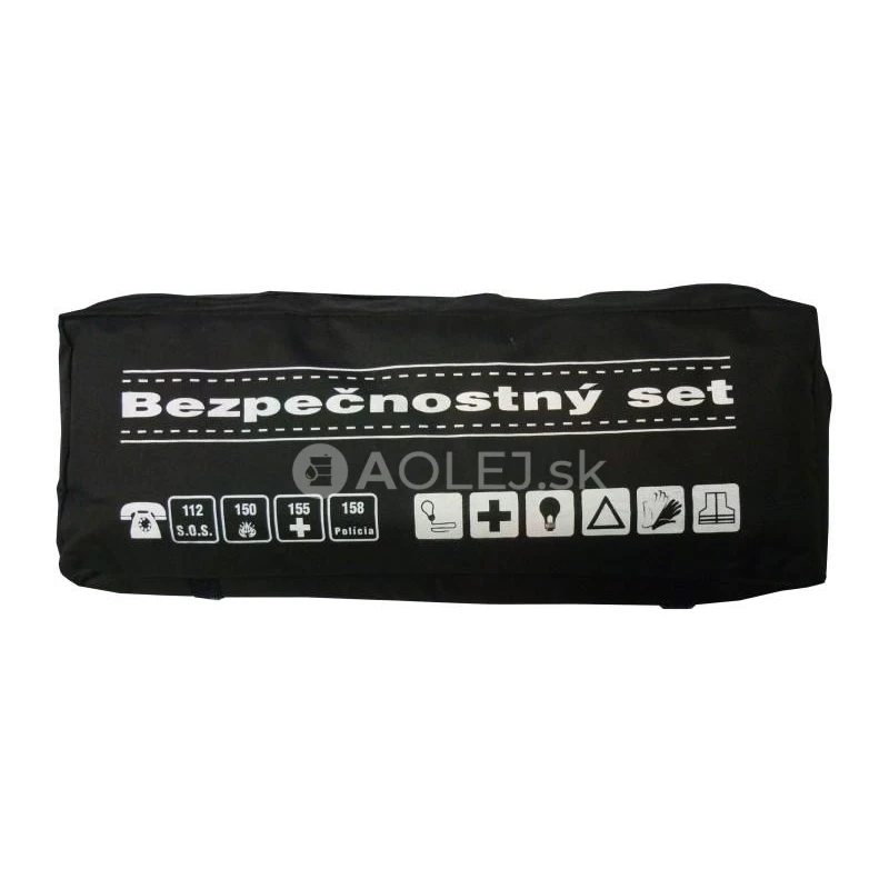Taška povinnej výbavy, bezpečnostný set - čierny