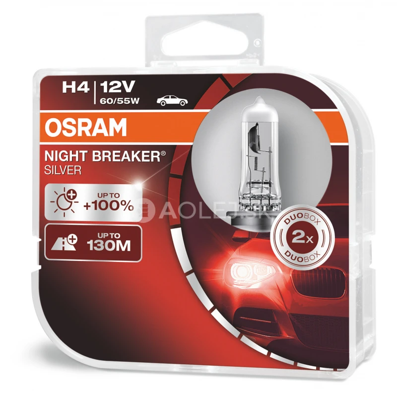 Osram H4 12V 60/55W P43T Night Breaker Silver Box